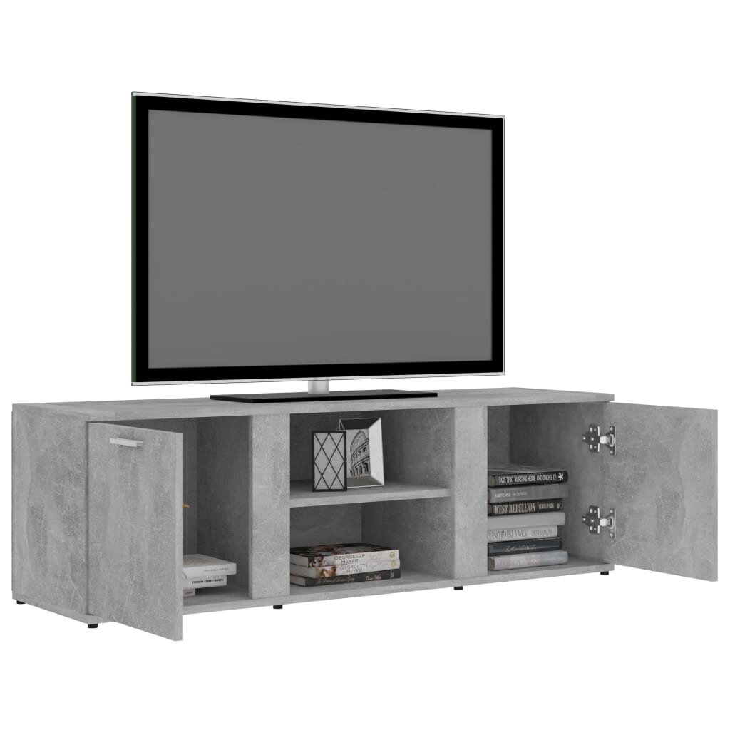 vidaXL TV-taso betoninharmaa 120x34x37 cm lastulevy hinta ja tiedot | TV-tasot | hobbyhall.fi