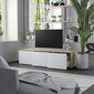 vidaXL TV-taso valkoinen ja Sonoma-tammi 120x34x30 cm lastulevy hinta ja tiedot | TV-tasot | hobbyhall.fi