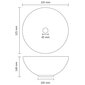 vidaXL Ylellinen pesuallas pyöreä matta pinkki 32,5x14 cm keraami hinta ja tiedot | Pesualtaat | hobbyhall.fi