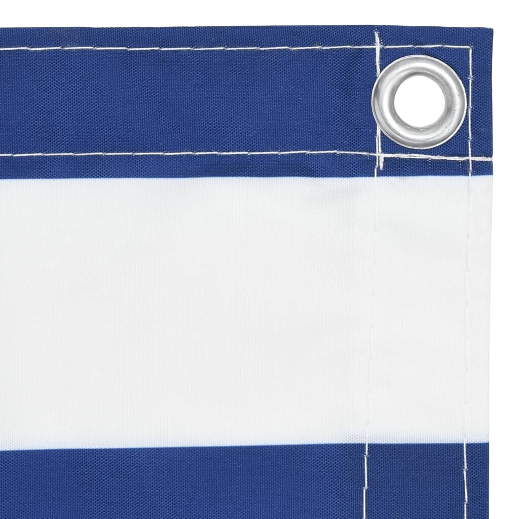 vidaXL Parvekkeen suoja sinivalkoinen 120x500 cm Oxford kangas hinta ja tiedot | Aurinkovarjot ja markiisit | hobbyhall.fi