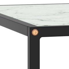 vidaXL Sohvapöytä musta valkoisella marmorilasilla 60x60x35 cm hinta ja tiedot | Sohvapöydät | hobbyhall.fi