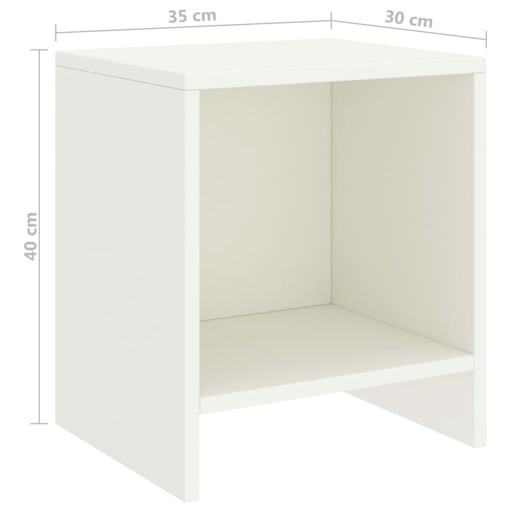 vidaXL Yöpöydät 2 kpl valkoinen 35x30x40 cm täysi mänty hinta ja tiedot | Yöpöydät | hobbyhall.fi