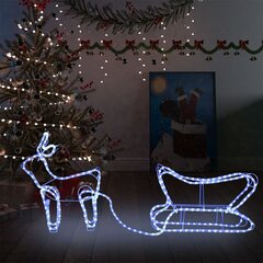 vidaXL Poro ja reki joulukoriste ulkokäyttöön 252 LED-valoa hinta ja tiedot | Joulukoristeet | hobbyhall.fi