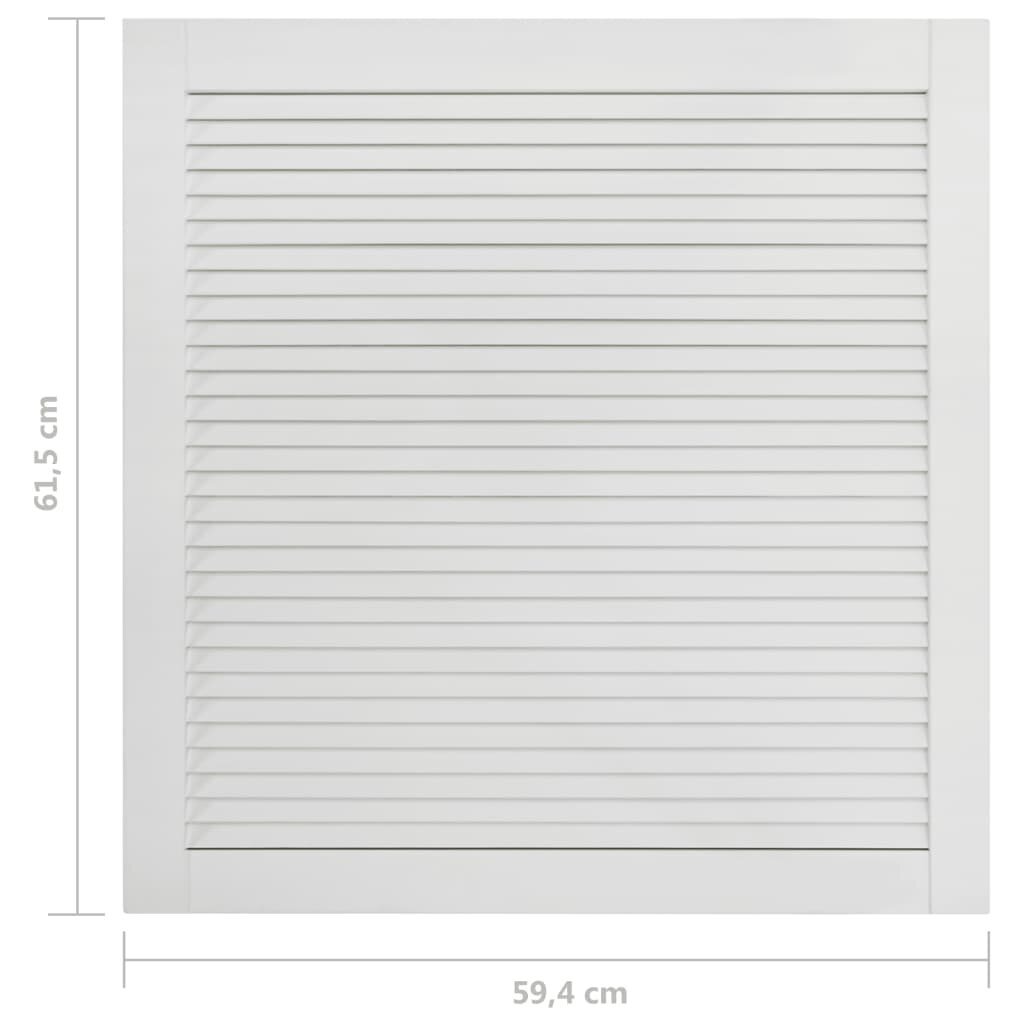 vidaXL Kaapin ovi säleikkömuotoilu valkoinen 61,5x59,4 cm täysi mänty hinta ja tiedot | Kaihtimet | hobbyhall.fi