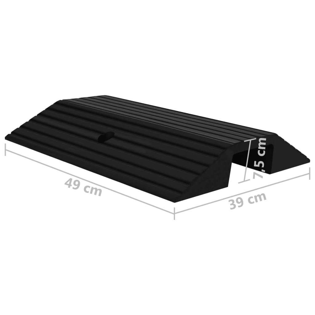 vidaXL Kynnysramppi silta 49x40x8 cm kumi hinta ja tiedot | Lisätarvikkeet autoiluun | hobbyhall.fi