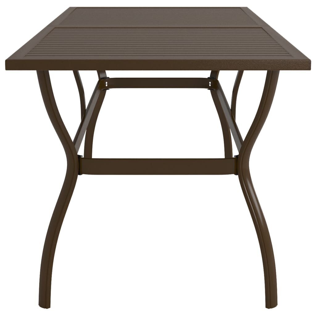 vidaXL Puutarhapöytä ruskea 190x80x72 cm teräs hinta ja tiedot | Puutarhapöydät | hobbyhall.fi