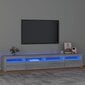 vidaXL TV-taso LED-valoilla harmaa Sonoma 240x35x40 cm hinta ja tiedot | TV-tasot | hobbyhall.fi