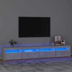 vidaXL TV-taso LED-valoilla betoninharmaa 240x35x40 cm hinta ja tiedot | TV-tasot | hobbyhall.fi