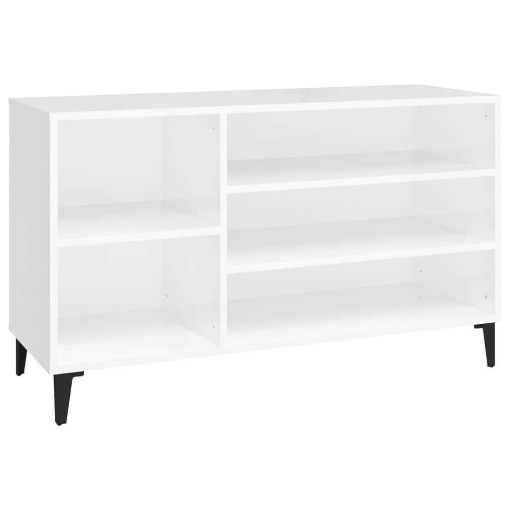 vidaXL Kenkäkaappi korkeakiilto valkoinen 102x36x60 cm tekninen puu hinta ja tiedot | Kenkäkaapit ja -hyllyt | hobbyhall.fi