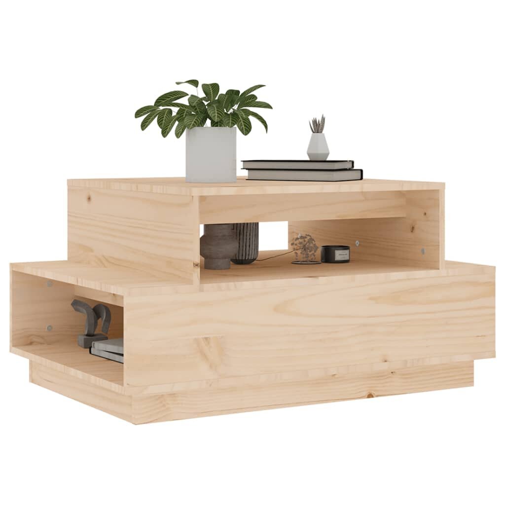 vidaXL Sohvapöytä 80x55x40,5 cm täysi mänty hinta ja tiedot | Sohvapöydät | hobbyhall.fi