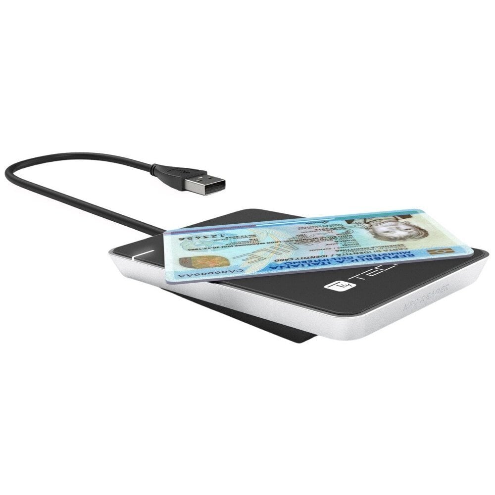 Kontaktiton älykortinlukija Techly NFC RFID 13,56 MHz, USB 2.0 hinta ja tiedot | Adapterit | hobbyhall.fi