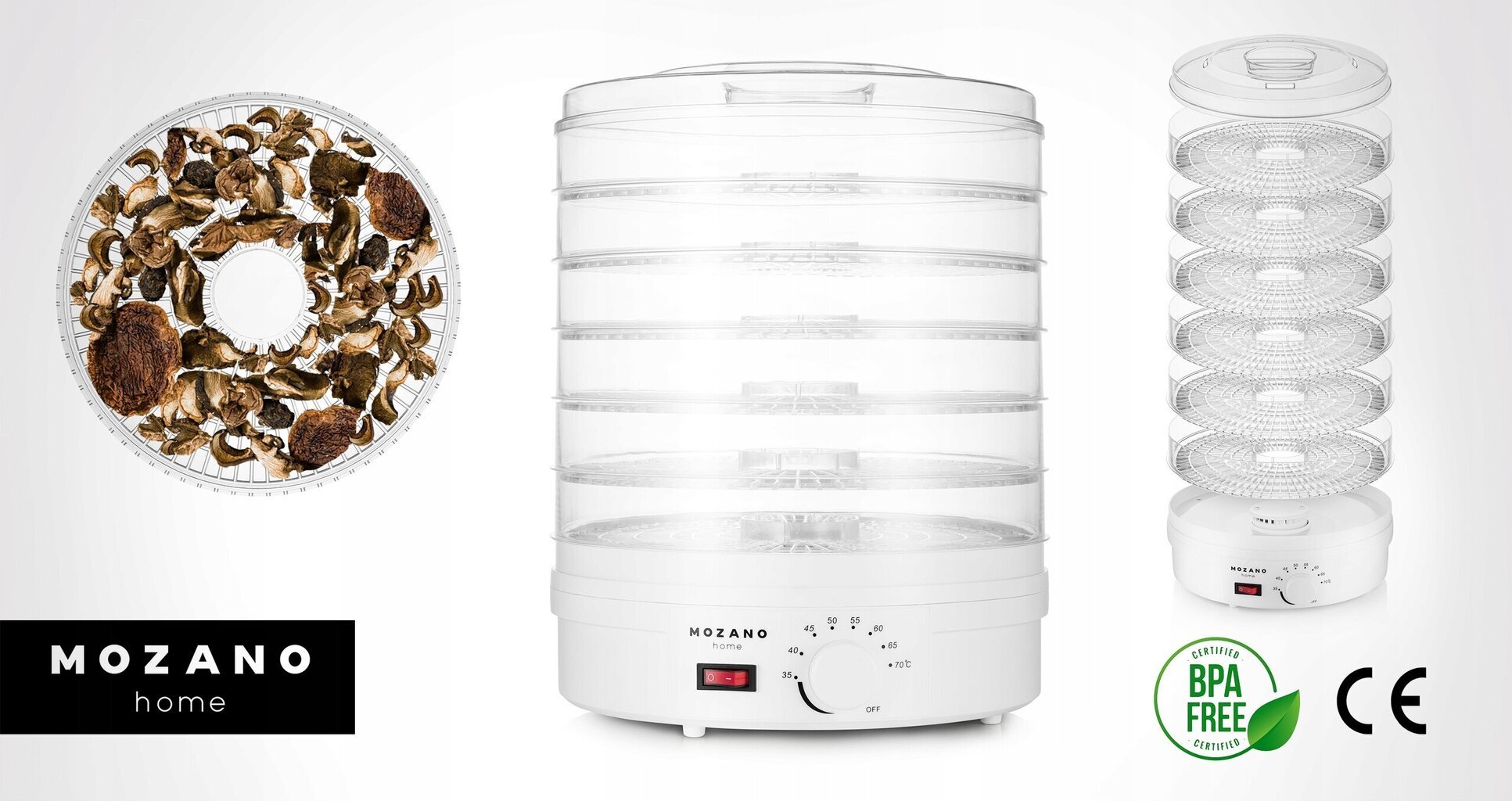 Mozano Food Dehydrator hinta ja tiedot | Kuivurit | hobbyhall.fi