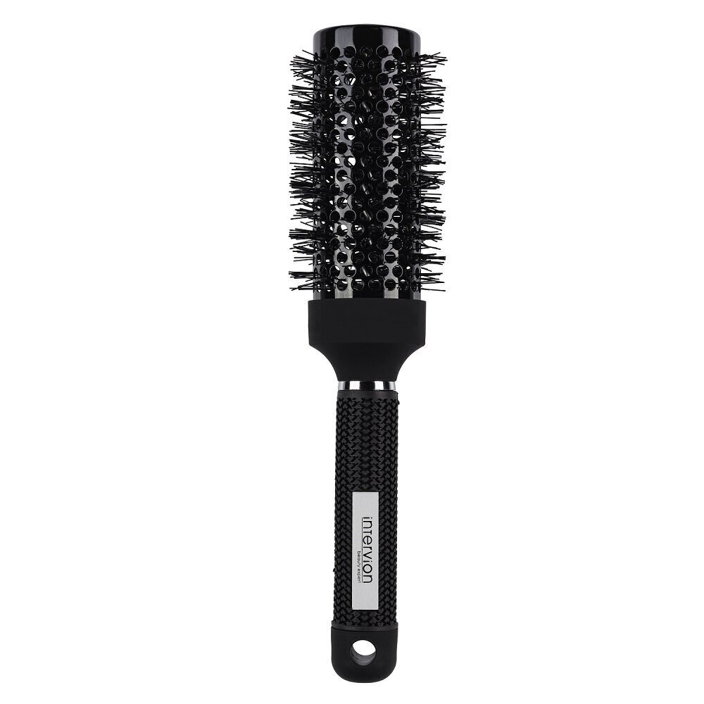 Black Label Ceramic Hair Brush Intervion Keraaminen hiusharja, 45 mm hinta ja tiedot | Hiusharjat, kammat ja sakset | hobbyhall.fi