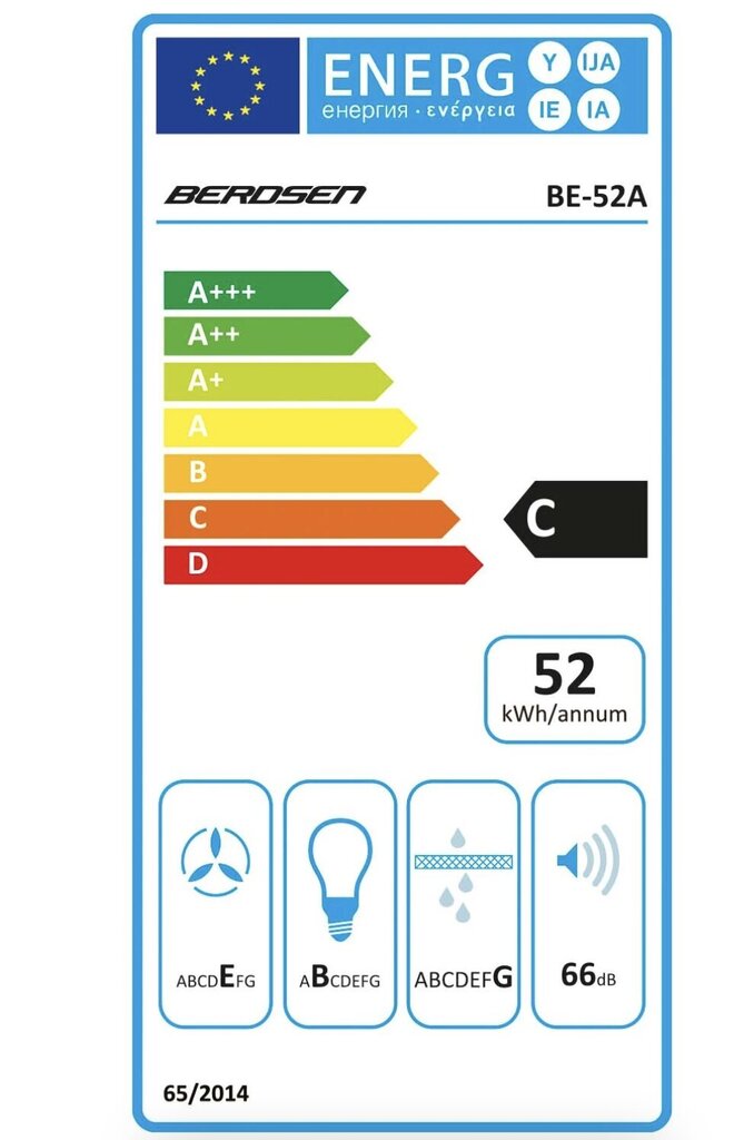 Berdsen BE-52A hinta ja tiedot | Liesituulettimet | hobbyhall.fi