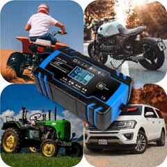 Automaattinen akkulaturi, 12V, 24V LCD hinta ja tiedot | Auton akkulaturit | hobbyhall.fi