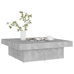 vidaXL Sohvapöytä betoninharmaa 90x90x28 cm lastulevy hinta ja tiedot | Sohvapöydät | hobbyhall.fi