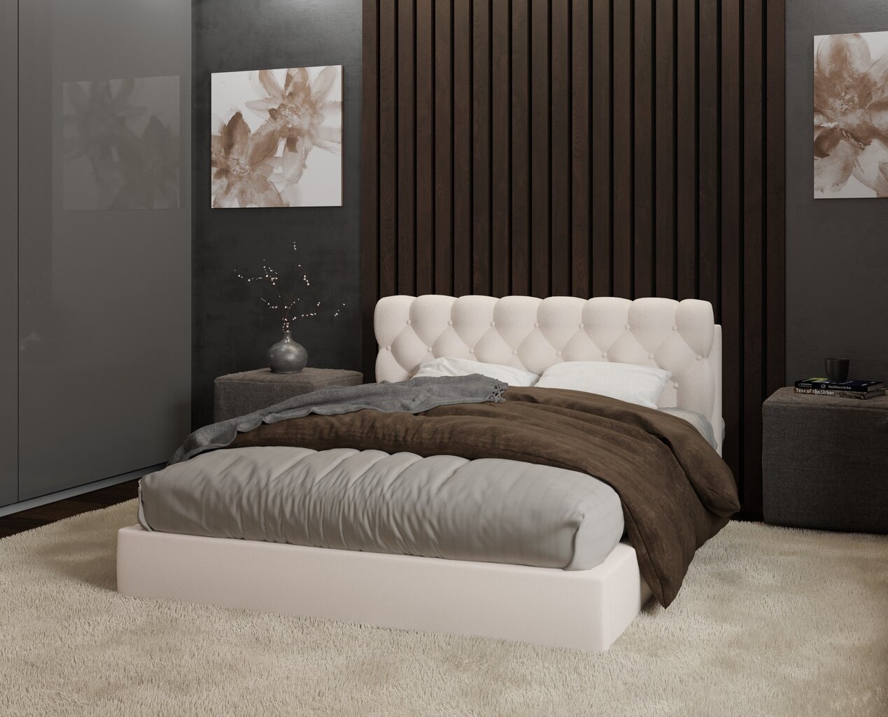 Sänky QUEEN, 140x200 cm, valkoinen hinta ja tiedot | Sängyt | hobbyhall.fi