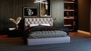 Sänky THRONE, 140x200 cm, harmaa hinta ja tiedot | Sapnas.eu Makuuhuone | hobbyhall.fi