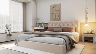 Sänky KINGDOM, 160x200 cm, beige hinta ja tiedot | Sängyt | hobbyhall.fi