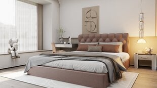 Sänky KINGDOM, 140x200 cm, ruskea hinta ja tiedot | Sängyt | hobbyhall.fi