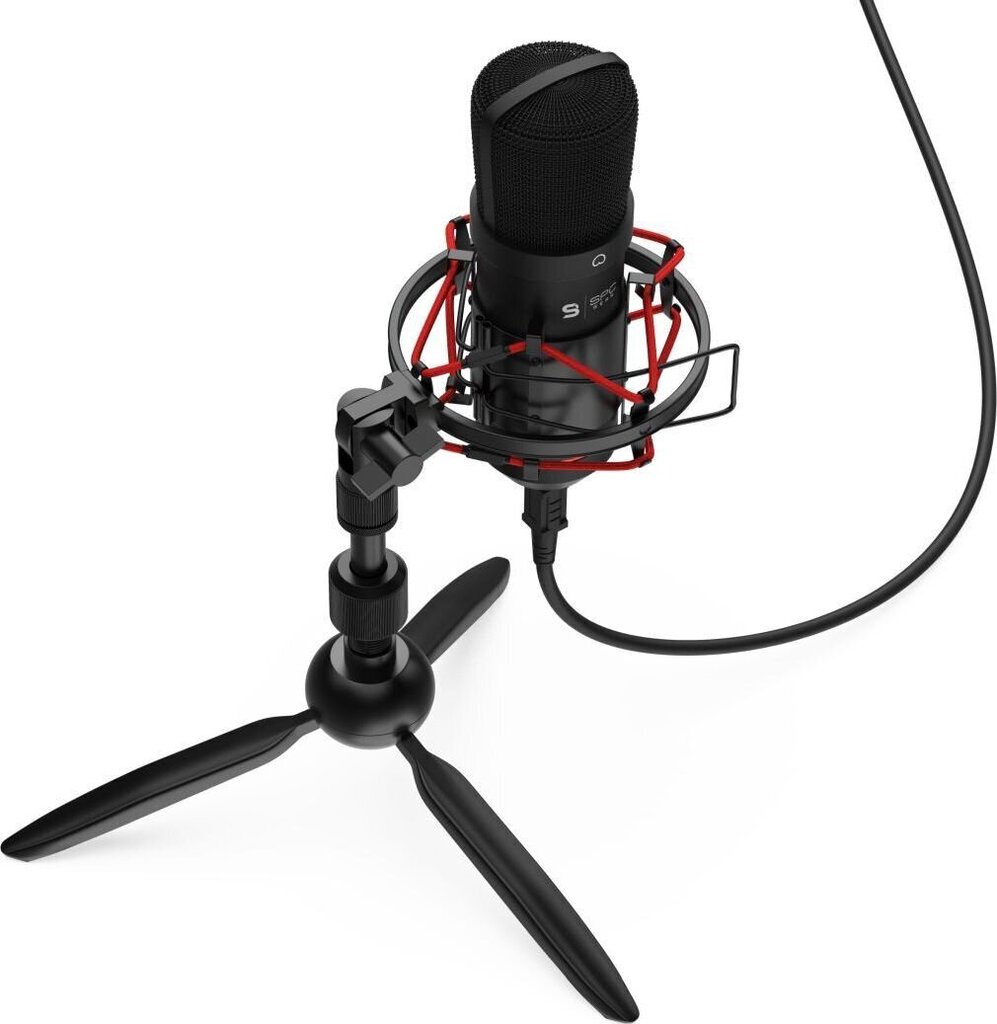 Silentium PC Gear SM900T Black (musta) + Pop Filter + Shock-Mount + Tripod Stand hinta ja tiedot | Mikrofonit | hobbyhall.fi