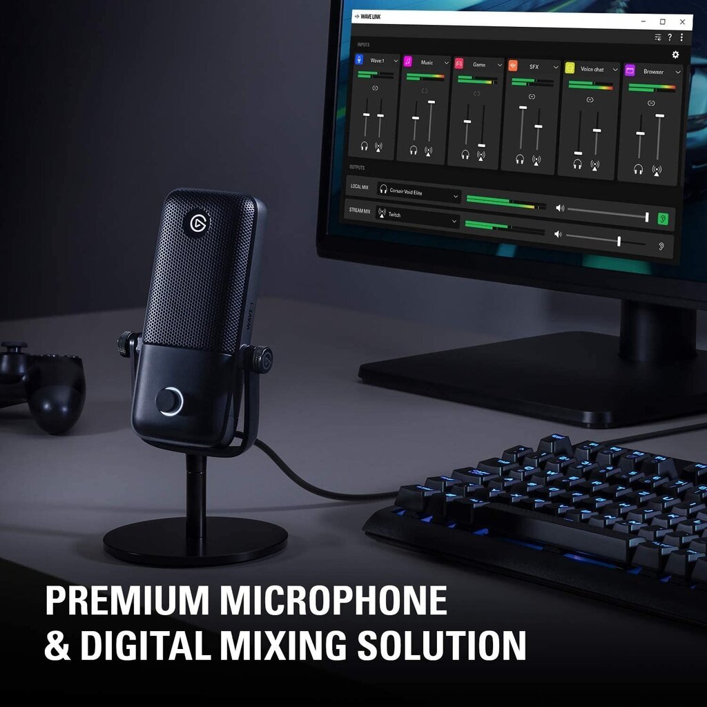 ELGATO WAVE:1 Microphone hinta ja tiedot | Mikrofonit | hobbyhall.fi