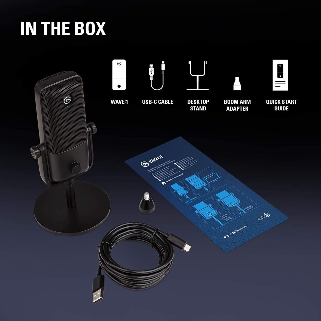 ELGATO WAVE:1 Microphone hinta ja tiedot | Mikrofonit | hobbyhall.fi