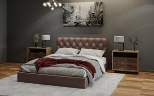Sänky EMERALD, 140x200 cm, ruskea hinta ja tiedot | Sängyt | hobbyhall.fi