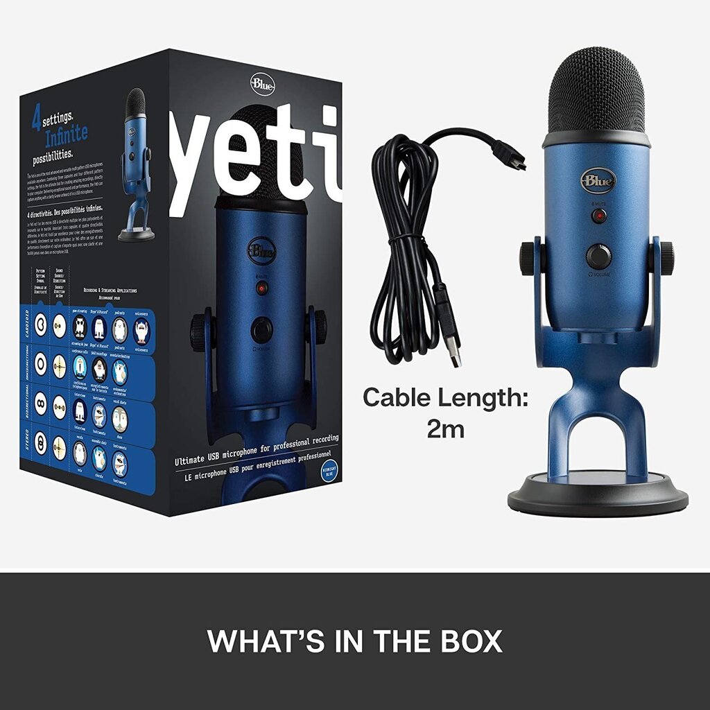 Blue Yeti pöytämikrofoni hinta ja tiedot | Mikrofonit | hobbyhall.fi