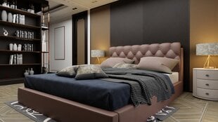 Sänky HEIR, 120x200 cm, ruskea hinta ja tiedot | Sängyt | hobbyhall.fi