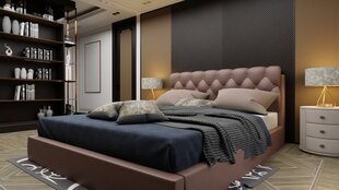 Sänky HEIR, 160x200 cm, ruskea hinta ja tiedot | Sängyt | hobbyhall.fi