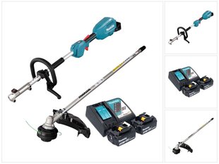 Makita DUX 18 RM2X1 Akumuliatorinė žoliapjovė-multitrimeris 18 V + 2x akumuliatoriai 4,0 Ah + įkroviklis hinta ja tiedot | Ruohotrimmerit | hobbyhall.fi