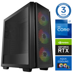 Intop Aqua i7-14700F 16GB DDR5 1TB SSD M.2 NVME+2TB RTX3050 6GB no-OS hinta ja tiedot | Pöytätietokoneet | hobbyhall.fi