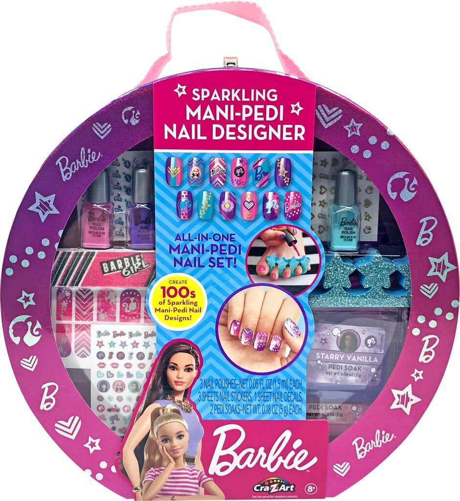 BARBIE Mani-Pedi Designer setti Sparkling hinta ja tiedot | Lasten ja äitiysajan kosmetiikka | hobbyhall.fi