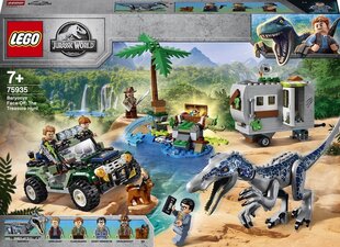 75935 LEGO® Jurassic World Baryonyx -kohtaus hinta ja tiedot | LEGOT ja rakennuslelut | hobbyhall.fi