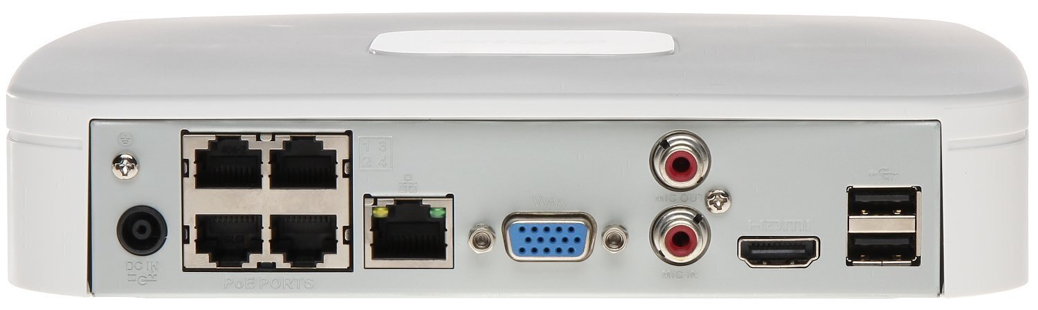 Dahua IP NVR-tallennin, 8 kanavaa, NVR4108-P-4KS2 / L, 4xPOE hinta ja tiedot | Valvontakamerat | hobbyhall.fi