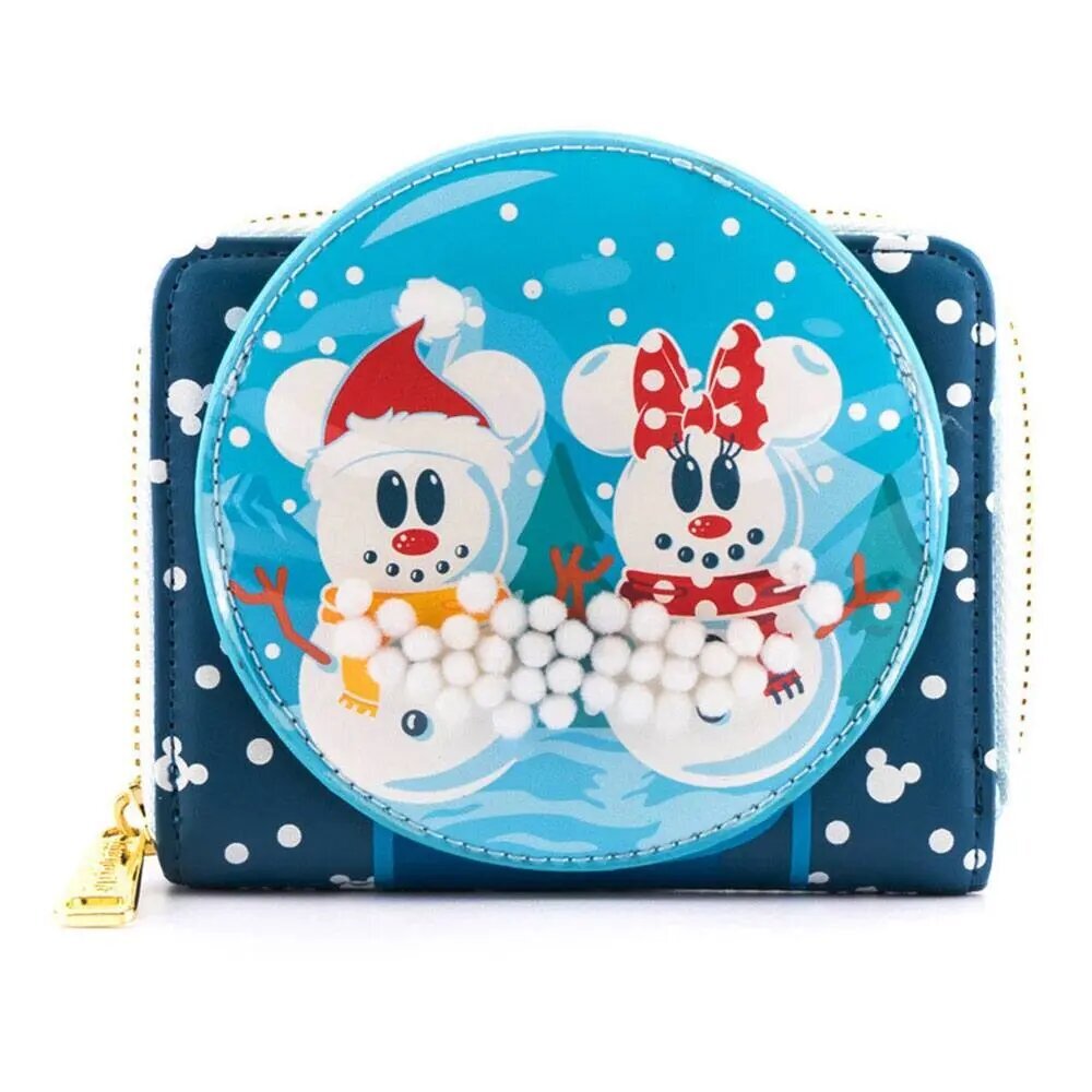 Loungefly Disney Snowman Mickey Minnie Snow Globe Zip Around Wallet (WDWA1786) hinta ja tiedot | Pelien oheistuotteet | hobbyhall.fi