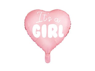 Folio ilmapallot Heart - Se on tyttö 45 cm vaalea, vaaleanpunainen, 50 kpl. hinta ja tiedot | Ilmapallot | hobbyhall.fi