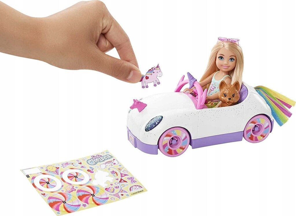 Barbie Chelsea -nukke autolla GXT41 hinta ja tiedot | Tyttöjen lelut | hobbyhall.fi