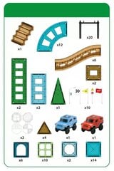 Magneettinen rata autoilla - jopa 96 elementtiä! hinta ja tiedot | LEGOT ja rakennuslelut | hobbyhall.fi