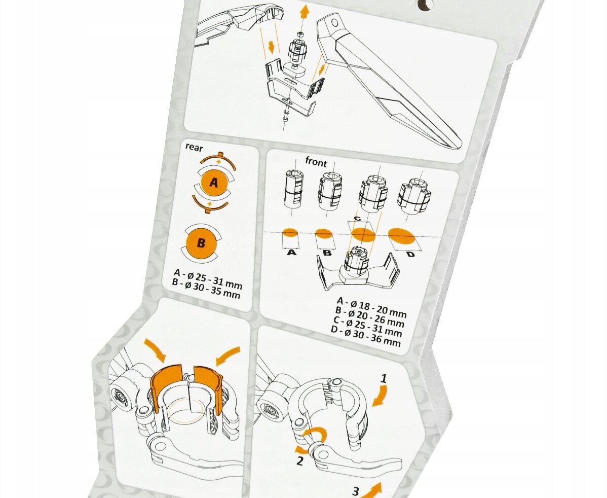 Polkupyörän lokasuojasarja 27.5" - 29", Simpla ADHD Long hinta ja tiedot | Lokasuojat | hobbyhall.fi