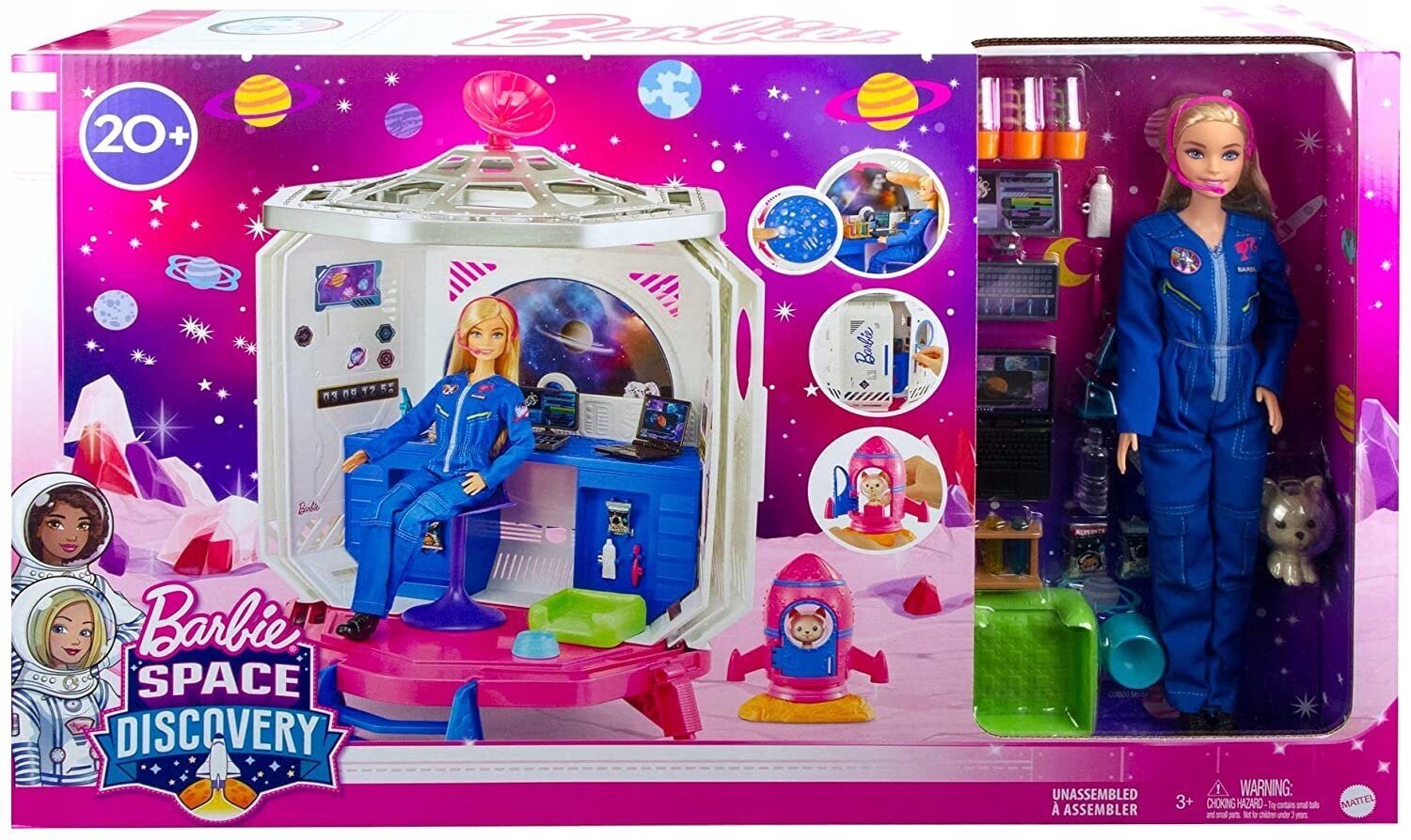 Barbie Astronaut Space Station GXF27 hinta ja tiedot | Tyttöjen lelut | hobbyhall.fi