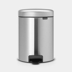 Brabantia NewIcon Poljinroska-astia 5L, Matt Steel Fingerprint Proof hinta ja tiedot | Roska-astiat | hobbyhall.fi