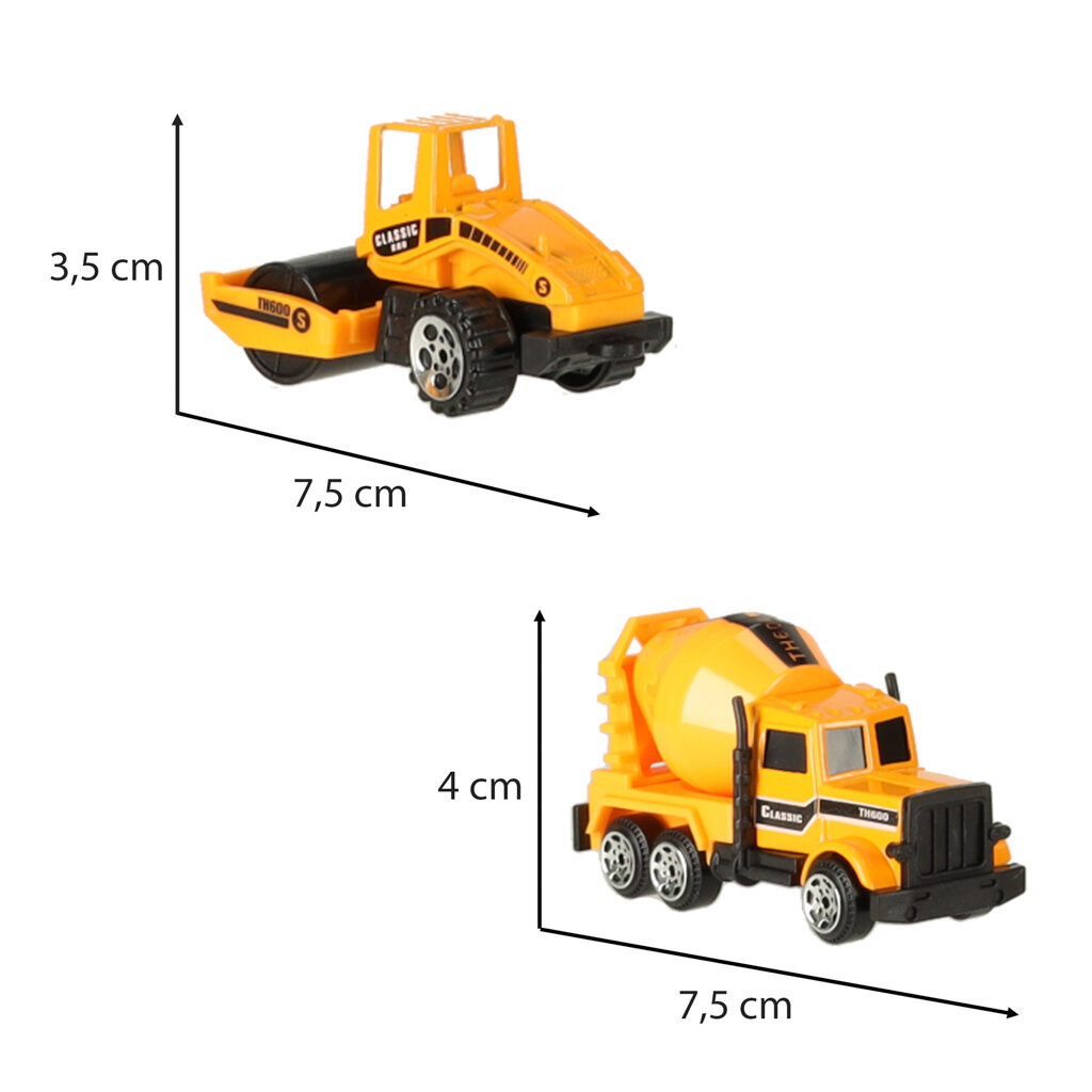 Rakennuskoneiden autosarja, 6 kpl hinta ja tiedot | Poikien lelut | hobbyhall.fi