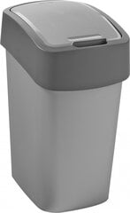 Roskakori Flip Bin 9L, hopea/harmaa hinta ja tiedot | Roska-astiat | hobbyhall.fi