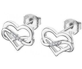 Lotus Silver Romanttiset hopeakorvakorut Heart with infinity Moments LP3307-4 / 1 hinta ja tiedot | Korvakorut | hobbyhall.fi