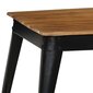 vidaXL Ruokapöytä kiinteä akaasiapuu ja teräs 75x75x76 cm hinta ja tiedot | Ruokapöydät | hobbyhall.fi