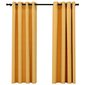 vidaXL Pellavamaiset pimennysverhot renkailla 2kpl keltainen 140x175cm hinta ja tiedot | Verhot | hobbyhall.fi