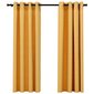 vidaXL Pellavamaiset pimennysverhot renkailla 2kpl keltainen 140x175cm hinta ja tiedot | Verhot | hobbyhall.fi