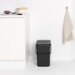 Brabantia Sort & Go roska-astia 25L, Grey hinta ja tiedot | Roska-astiat | hobbyhall.fi